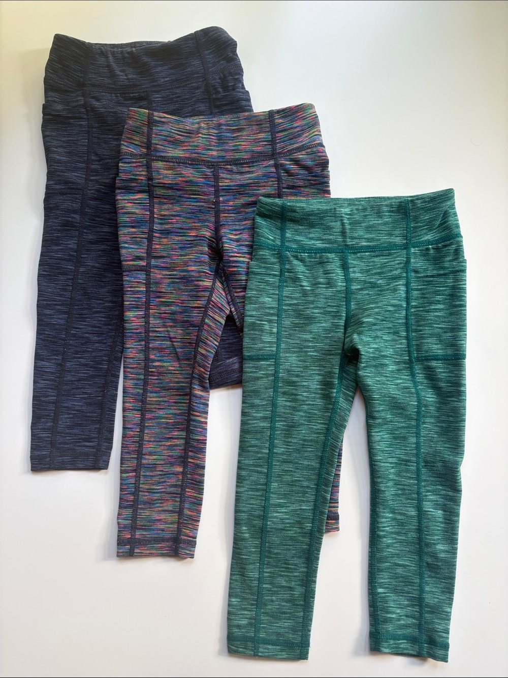 Primary Kids FlexKnit Leggings - Teal, Multicolor & Navy